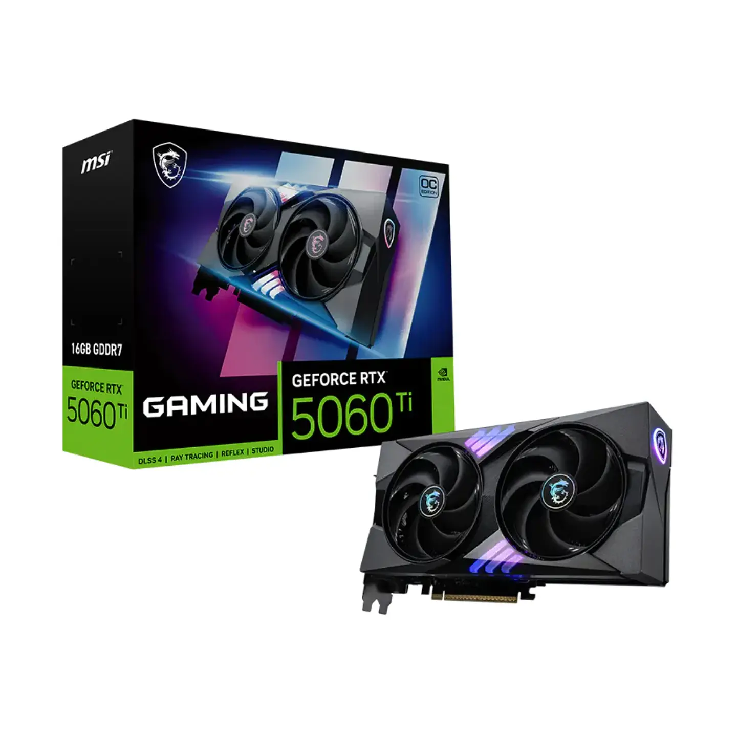Tarjeta de Video MSI RTX 5060 Ti 16G GAMING OC GDDR7 PciE-5 1