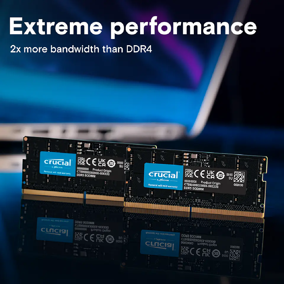 Memoria Ram Crucial 32GB DDR5 5600Mhz SODIMM Notebook 2