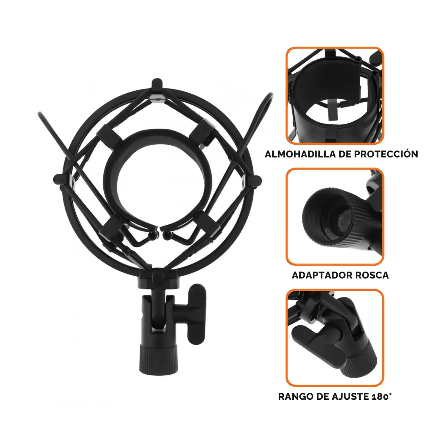Soporte Araña Universal Para Micrófono Condensador Ajustable 3