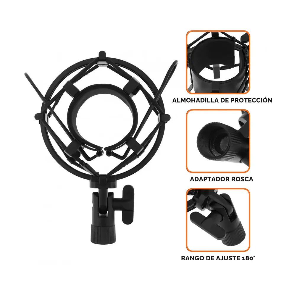 Soporte Araña Universal Para Micrófono Condensador Ajustable 3