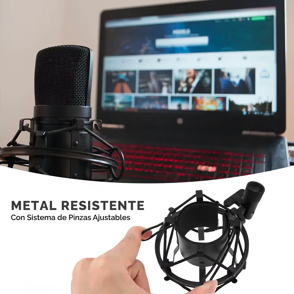 Soporte Araña Universal Para Micrófono Condensador Ajustable 5
