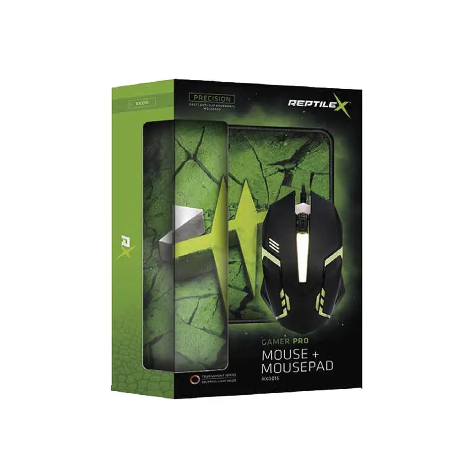 Kit Gamer Pro Reptilex, RX0016 - 2 en 1 (Mouse + Mousepad) 3