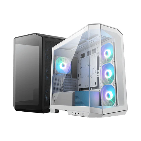 Gabinete Gamer Msi Pano M100R PZ White Panel Vidrio 270º 4Fan mATX
