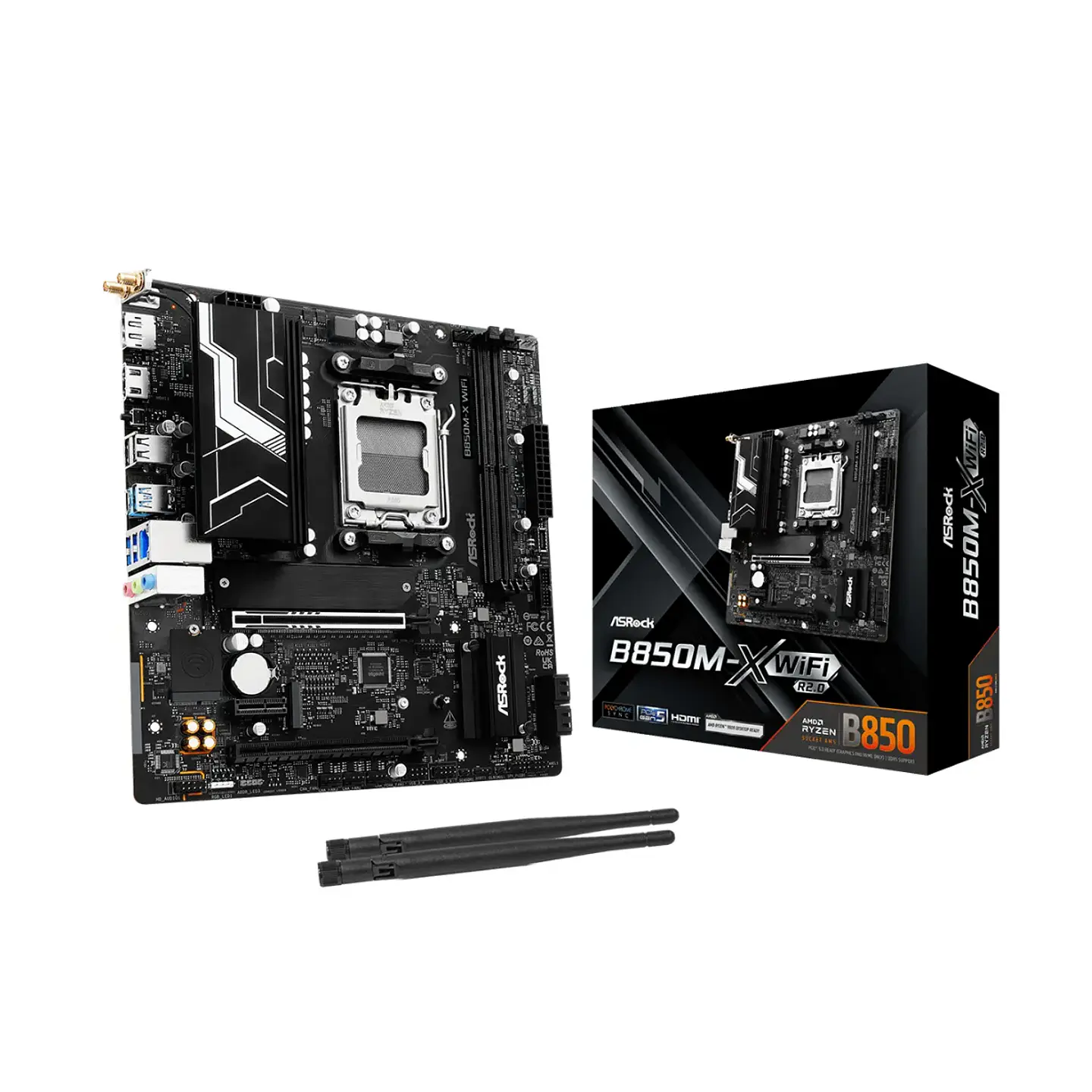Placa Madre ASRock B850M-X WiFi R2.0 DDR5, AM5, M.2 ATX PciE-5 1