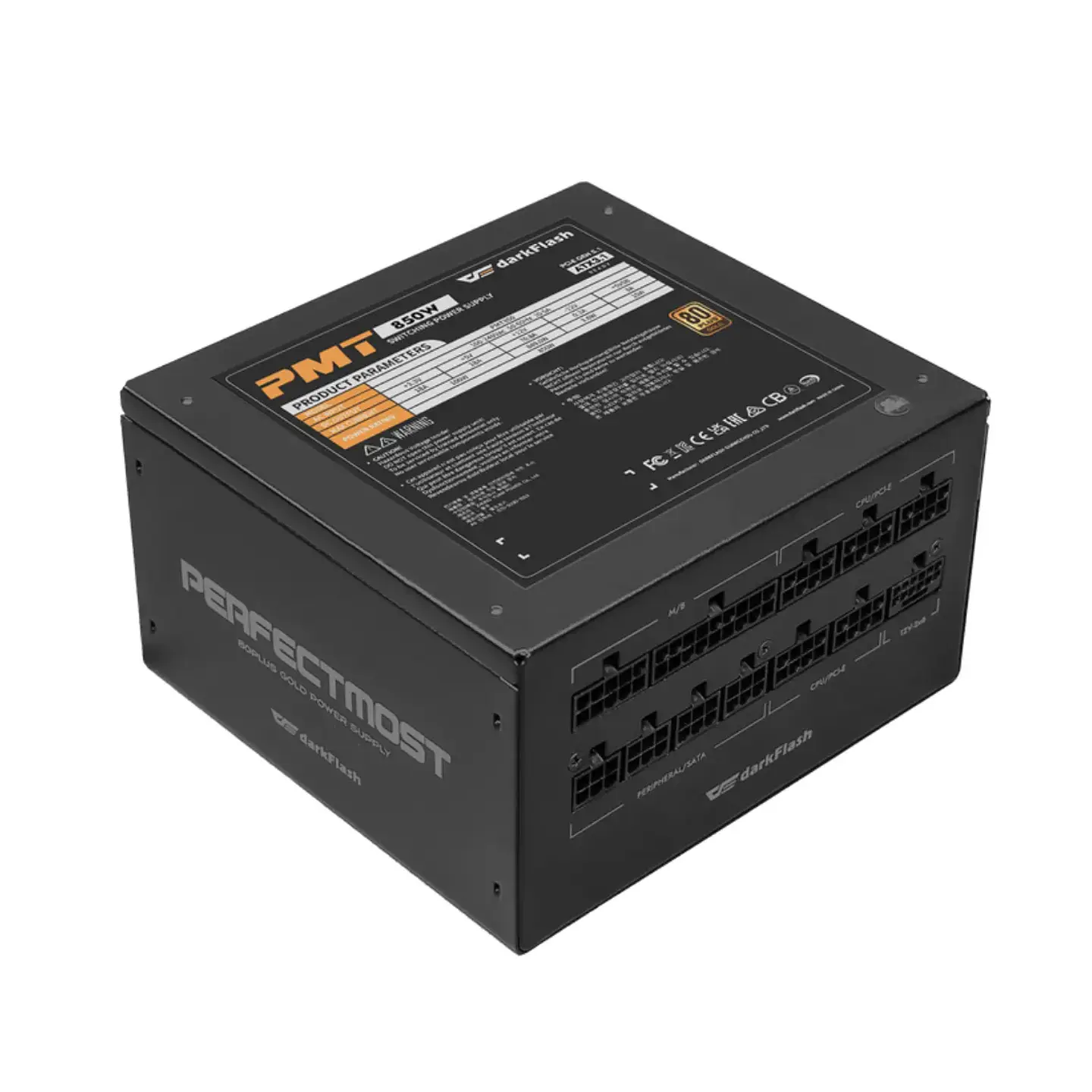 Fuente de Poder Darkflash PMT850 850W 80+ Gold Full Modular 6
