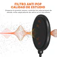 Filtro Anti-pop Metal Flexible Doble Malla Para Micrófonos - Miniatura 4