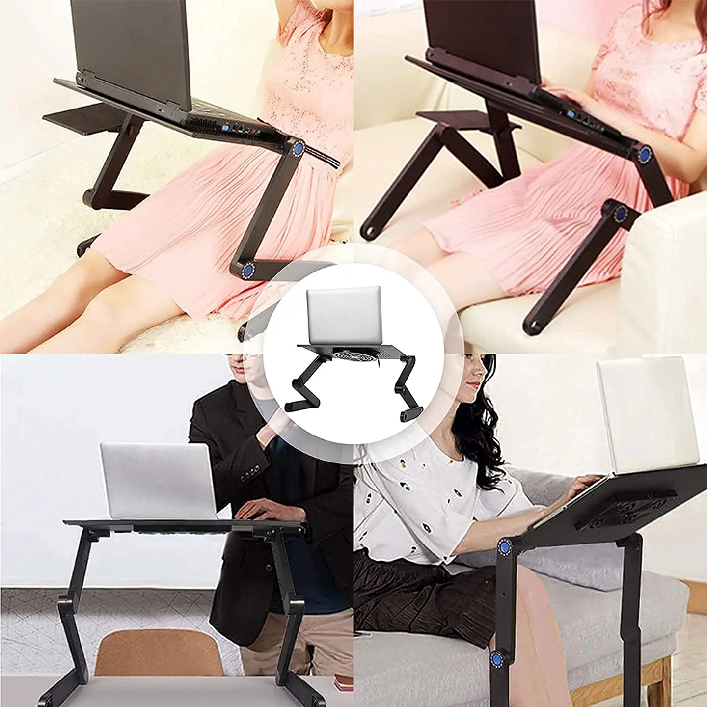 Mesa Laptop Ventilador Notebook Soporte Macbook Fan Cooler 6