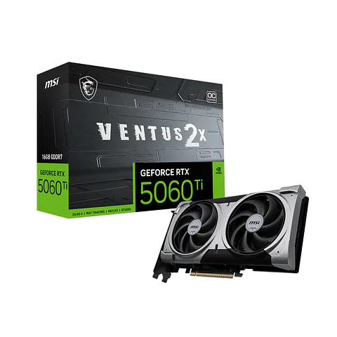 Tarjeta de Video MSI RTX 5060 Ti 16G Ventus 2X OC Plus GDDR7