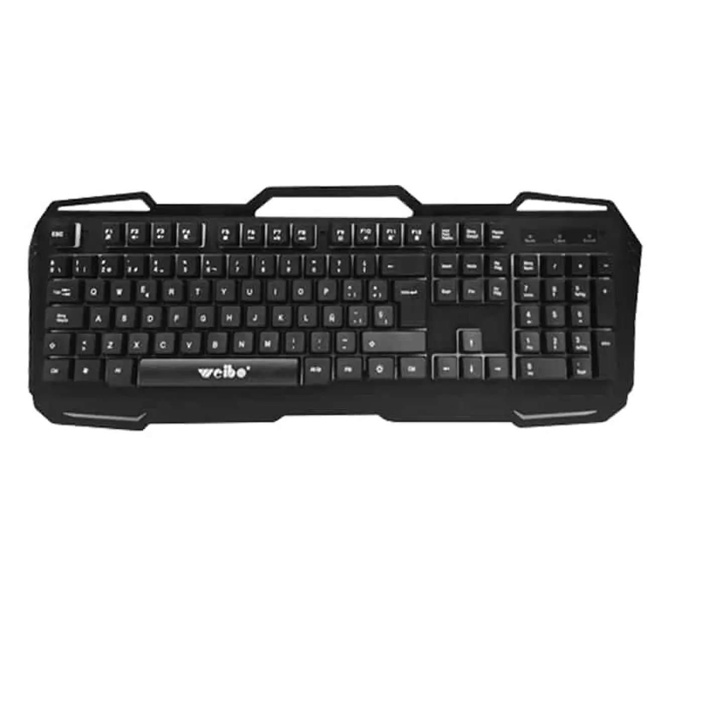 Teclado gamer Weibo WB-539 Base metálica Tricolor 1