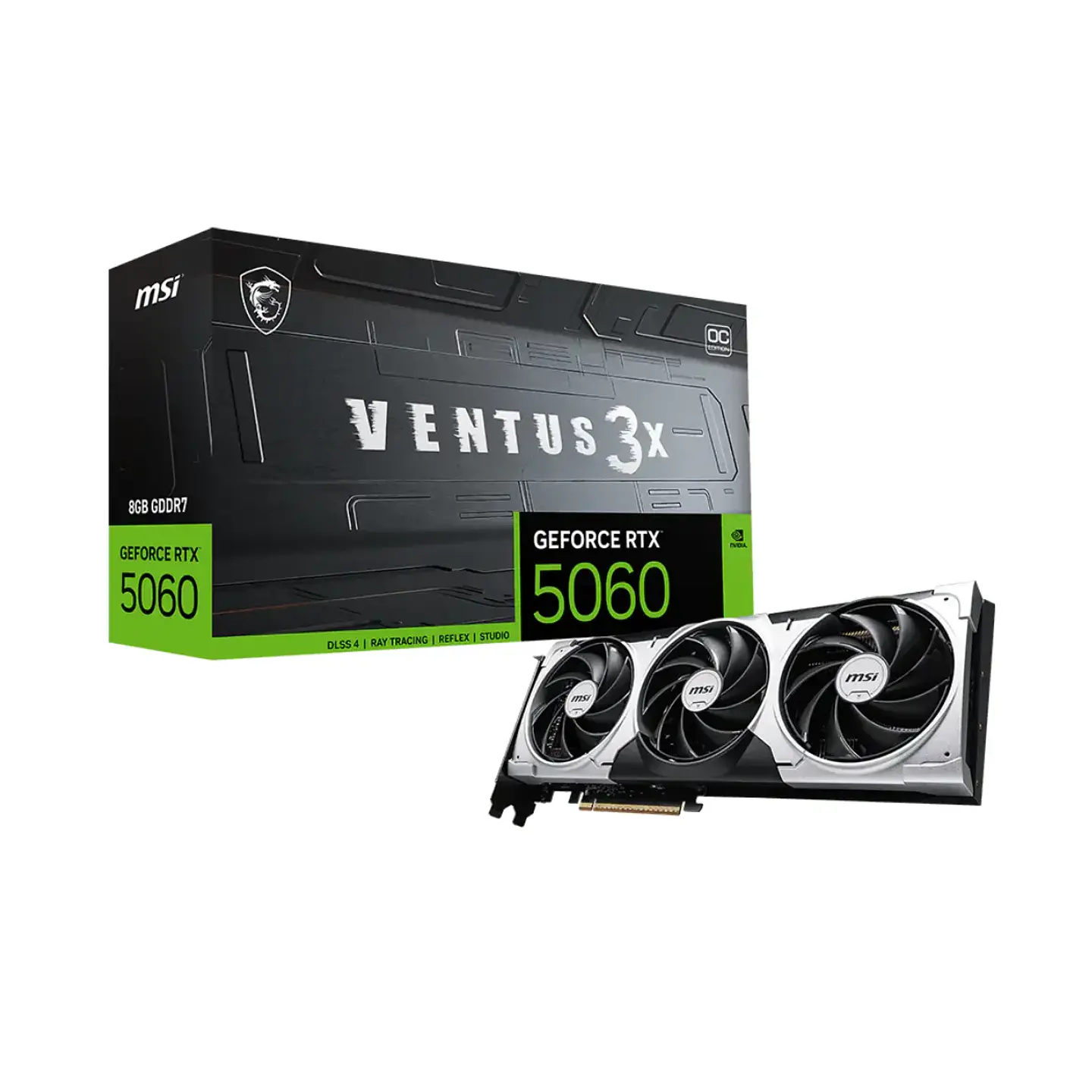 Tarjeta de Video MSI RTX 5060 8G VENTUS 3X OC GDDR7 PciE-5 1