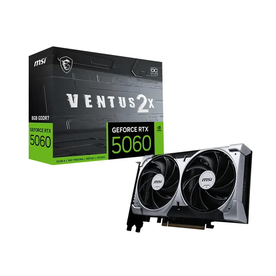 Tarjeta de Video MSI RTX 5060 8GB Ventus 2X OC GDDR7 PciE-5 1