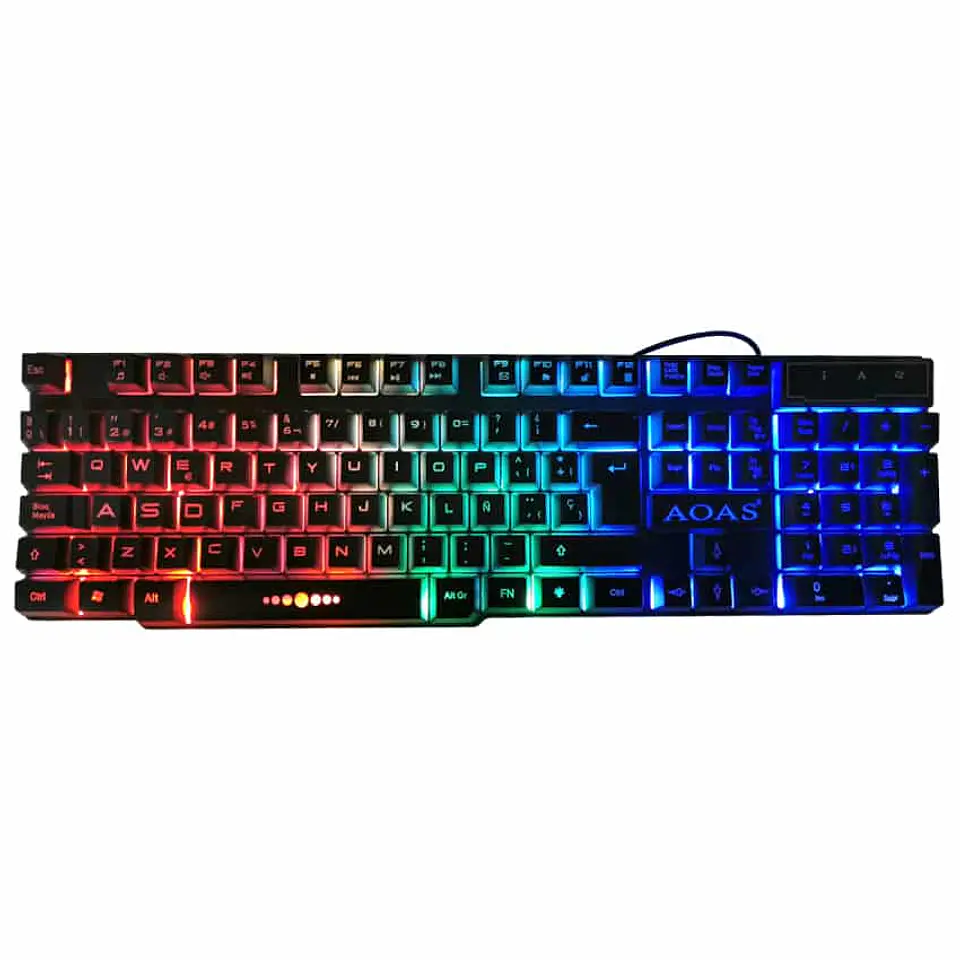 Combo 4 en 1 AOAS: Audífonos + mouse + teclado + pad mouse compatible Pc y Ps4 2