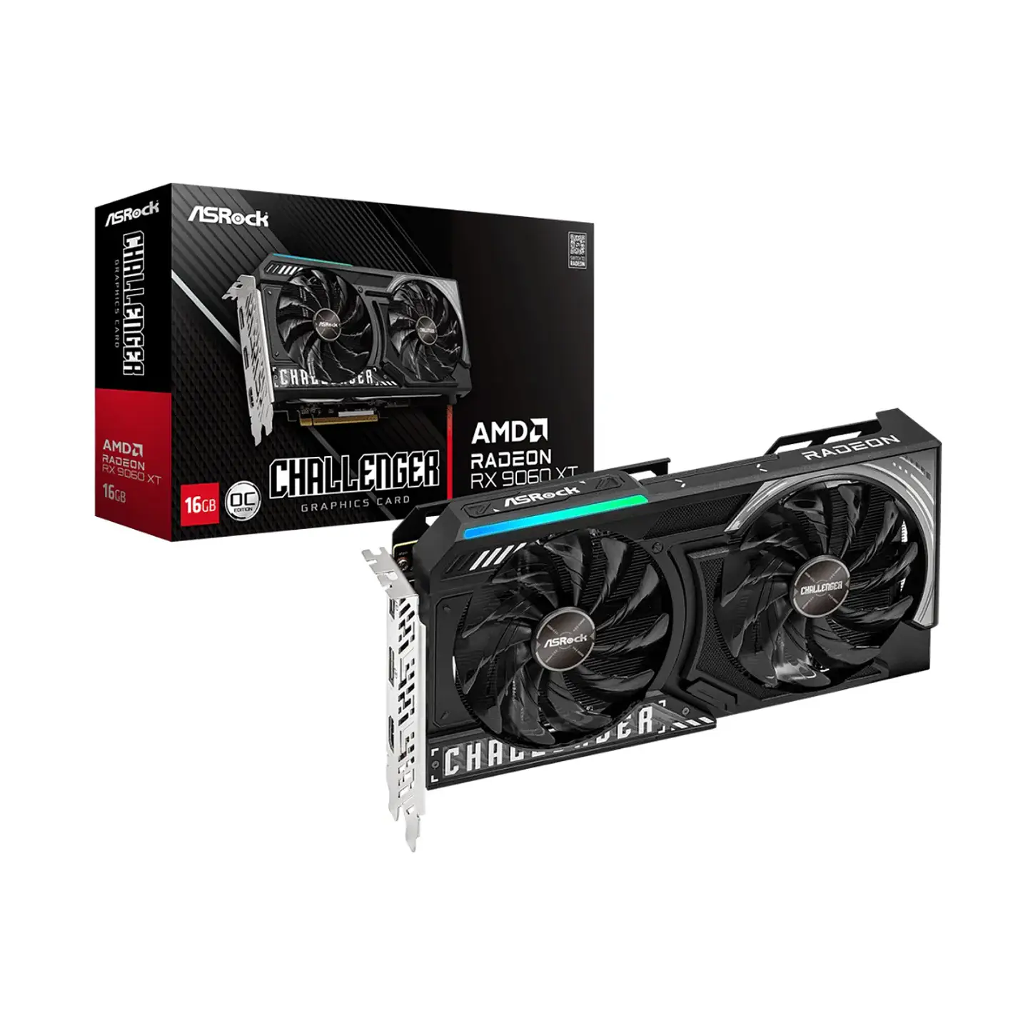 Tarjeta de Video ASRock RX 9060 XT Challenger 16GB OC GDDR6 PciE-5 1