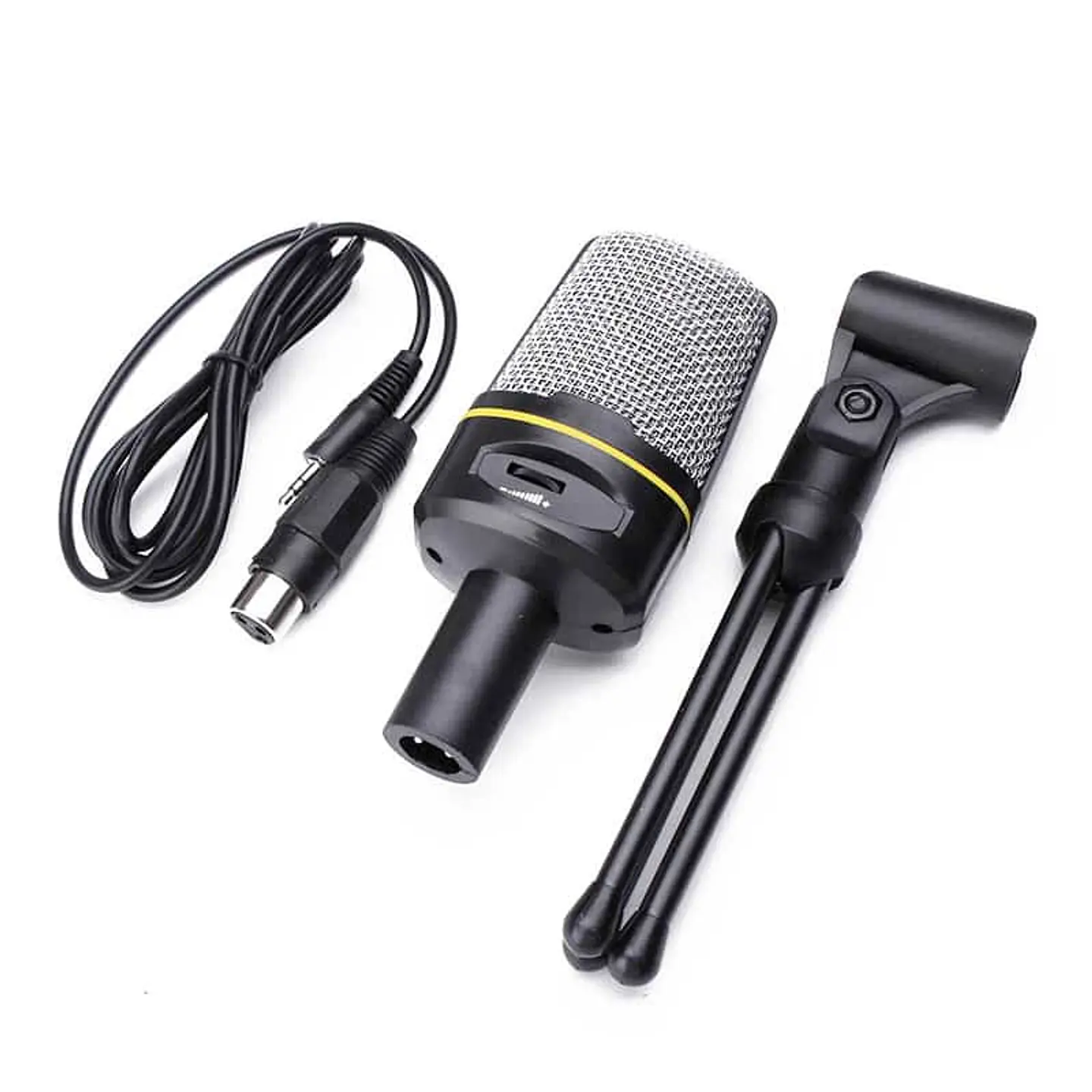 Micrófono Condensador Andowl de Estudio con tripode, plug 3.5mm 2