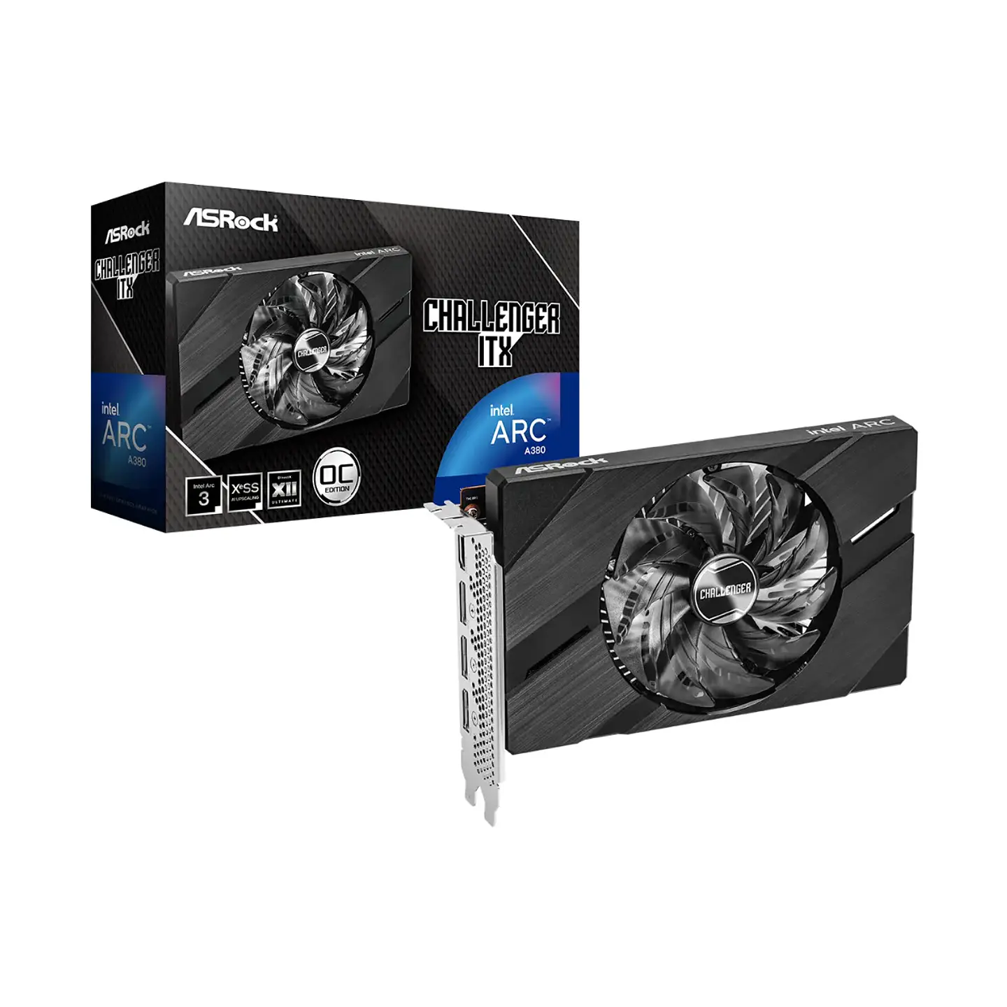 Tarjeta de Video ASRock Intel Arc A380 Challenger ITX 6GB OC GDDR6 1