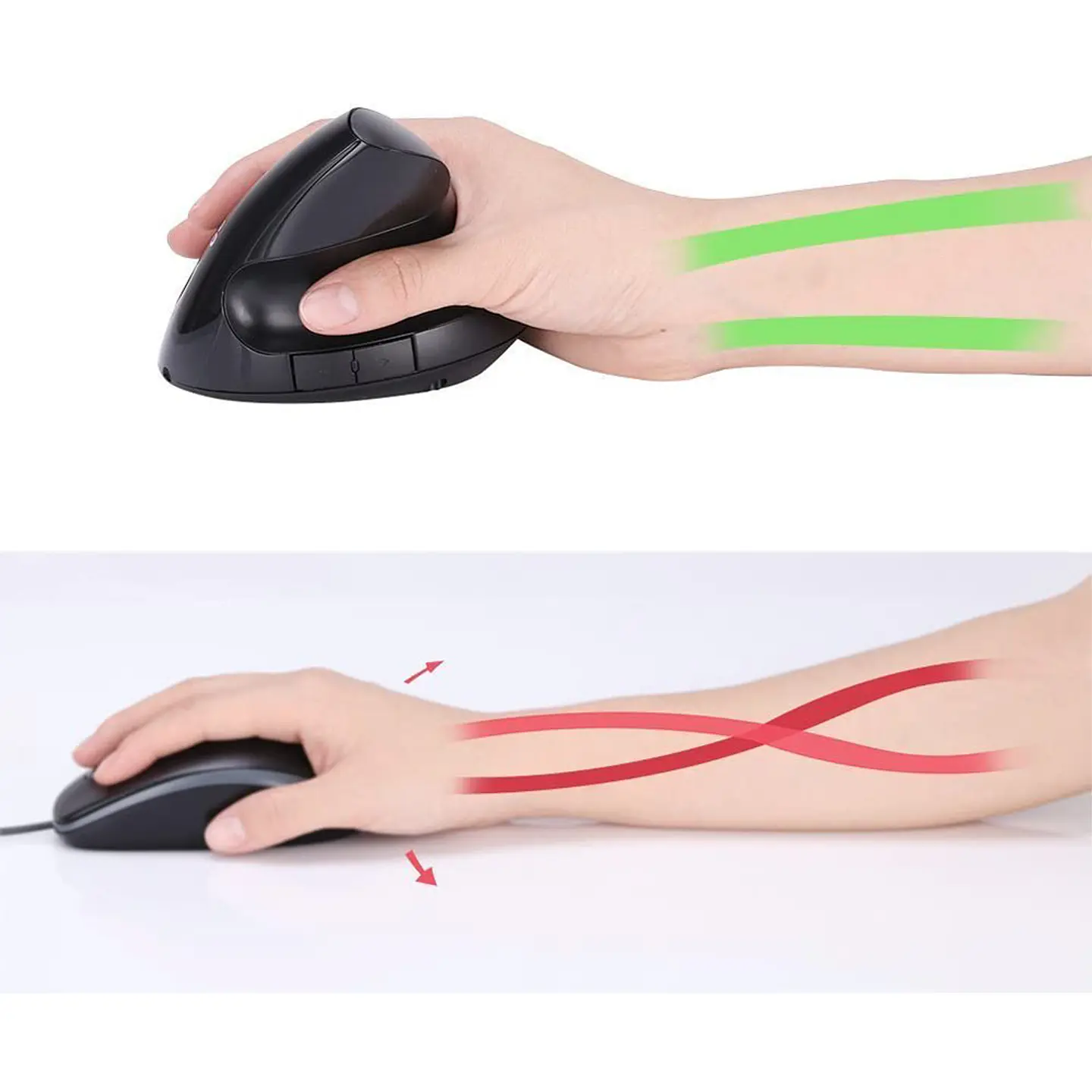 Mouse Inalámbrico Ergonómico Vertical - 2.4Ghz Recargable 4