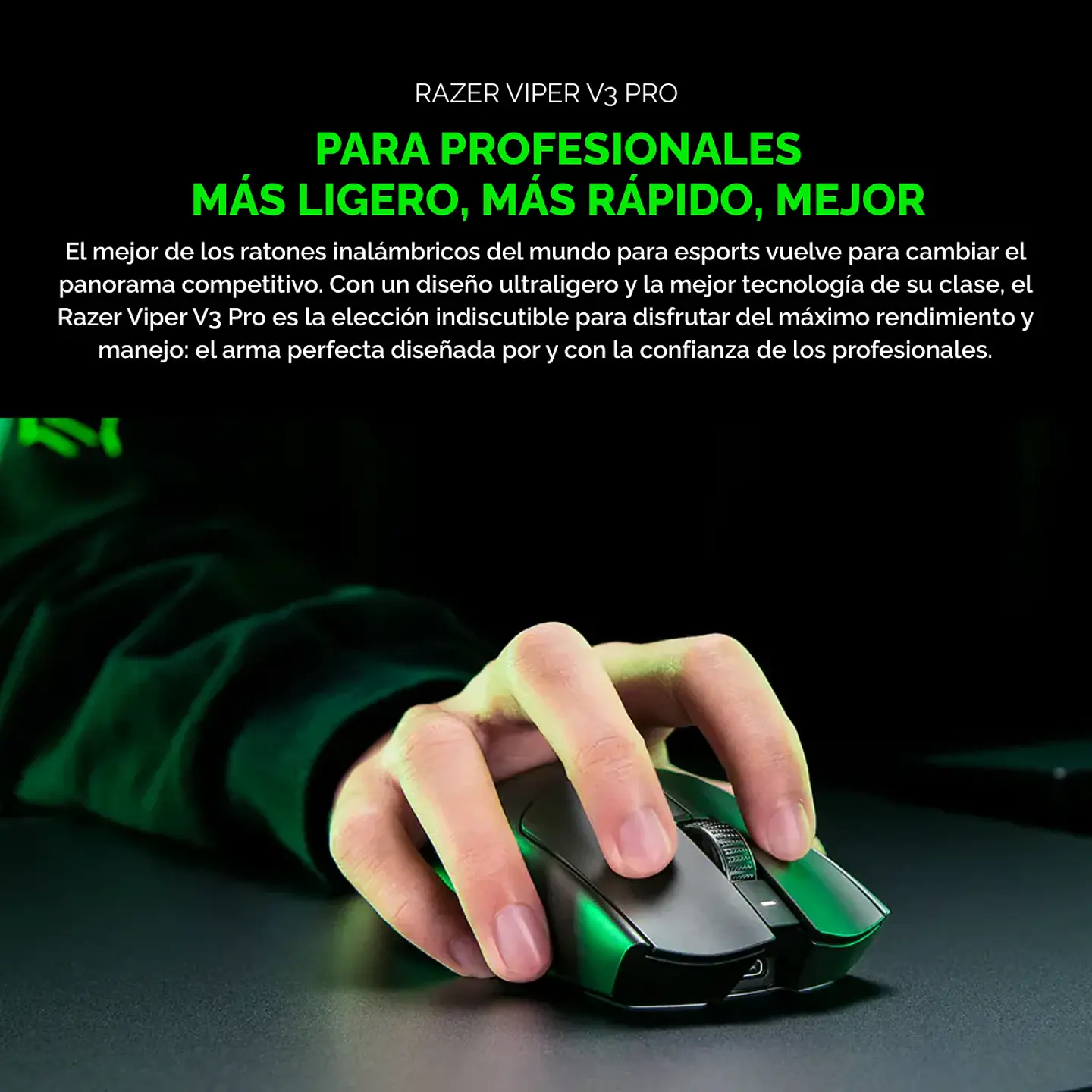Mouse Gamer Razer Viper V3 Pro Óptico 35.000DPI inalámbrico 5