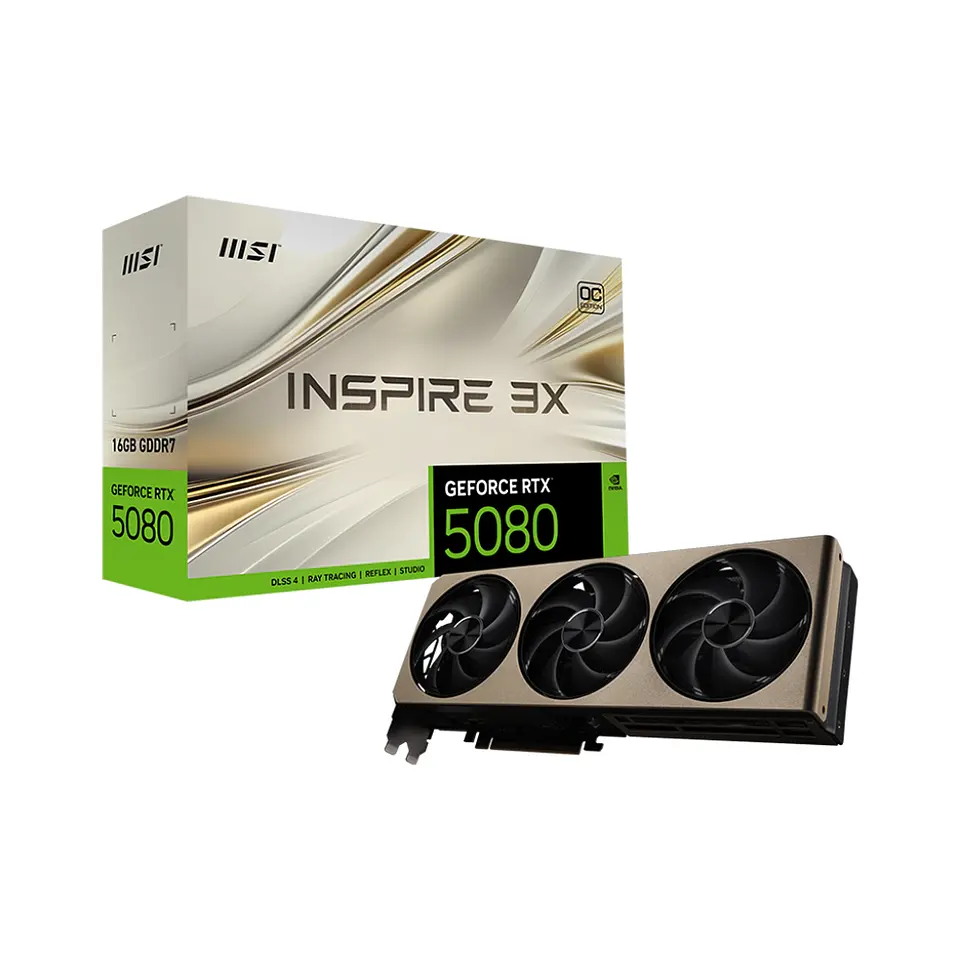 Tarjeta Video MSI RTX 5080 16G Inspire 3X OC, 256-bit, GDDR7 1