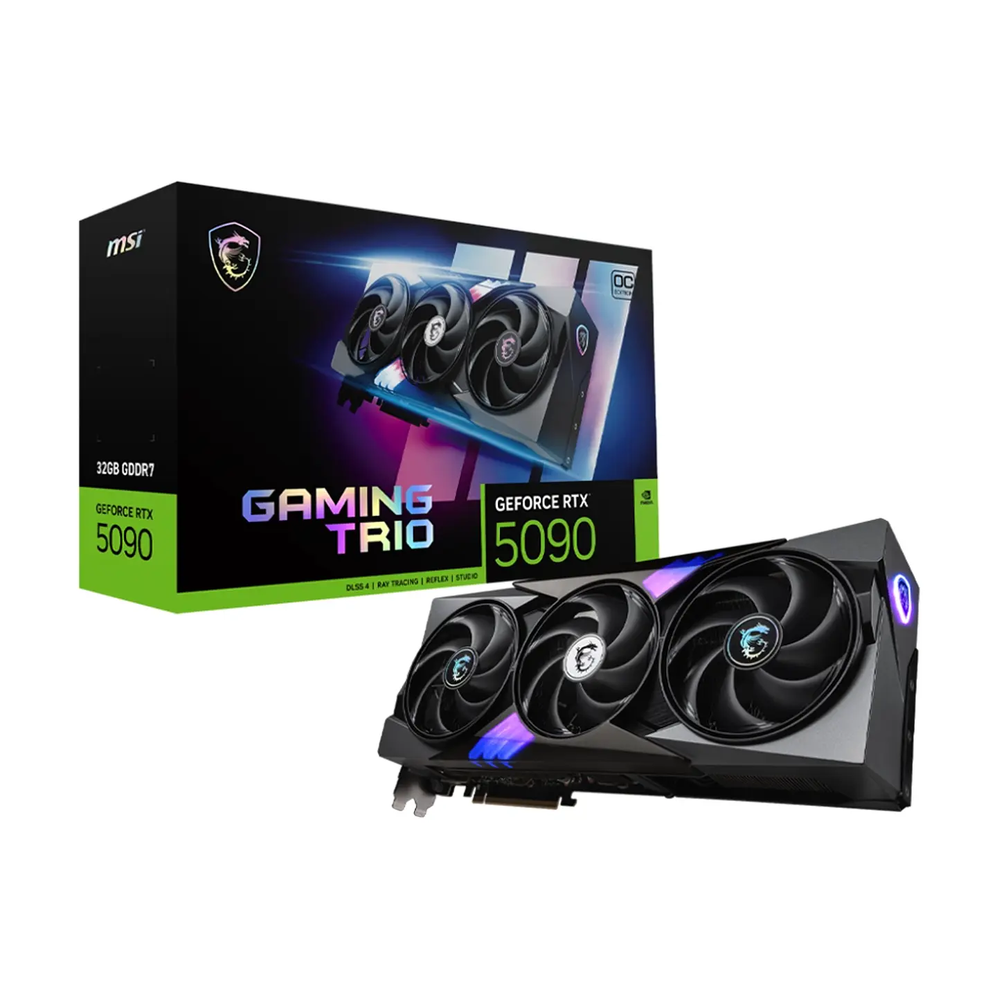 Tarjeta de Video MSI RTX 5090 GAMING TRIO OC, 32GB GDDR7 1
