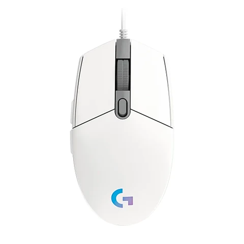 Mouse Logitech G203 RGB Lightsync, 6 botones, 8000DPI, Blanco