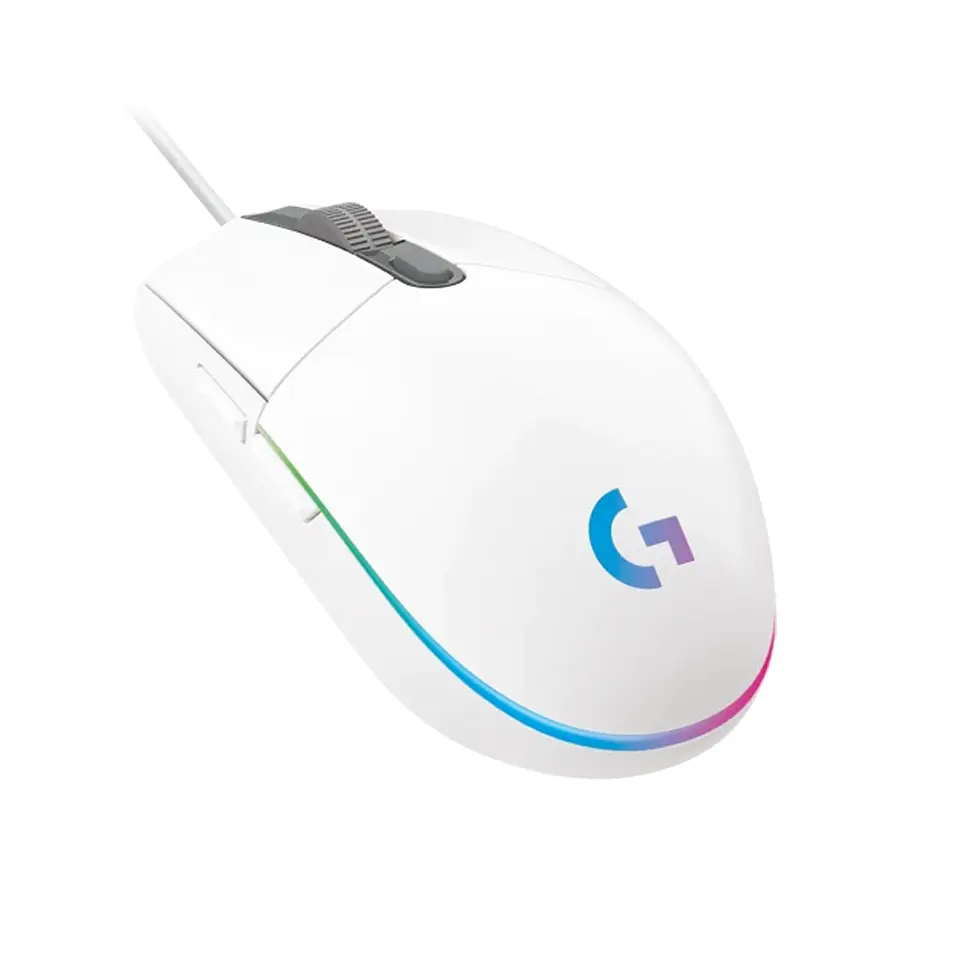 Mouse Logitech G203 RGB Lightsync, 6 botones, 8000DPI, Blanco 2