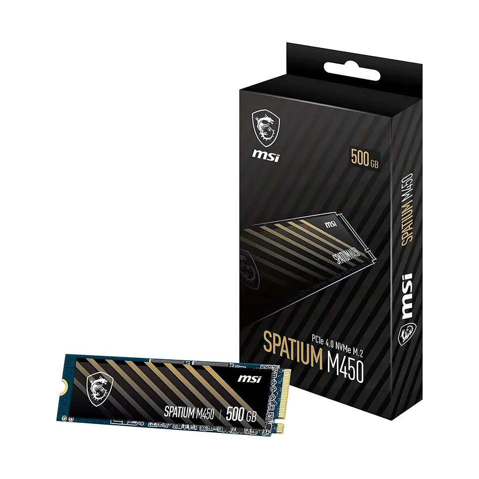 Unidad SSD MSI Spatium M450 500GB PCIe 4.0 NVMe M.2, 3600MB/s 1