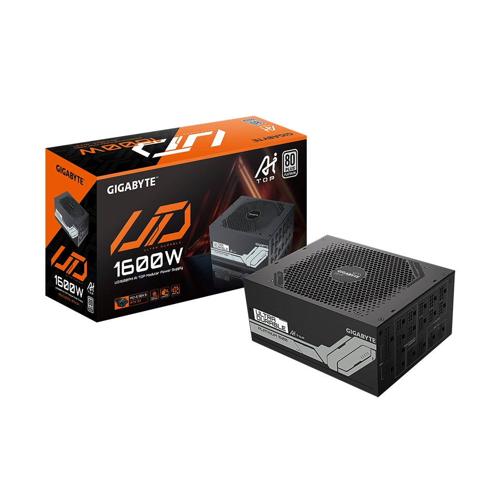 Fuente de Poder Gigabyte 1600W UD1600PM PG5 AI TOP, 80+ Platinum