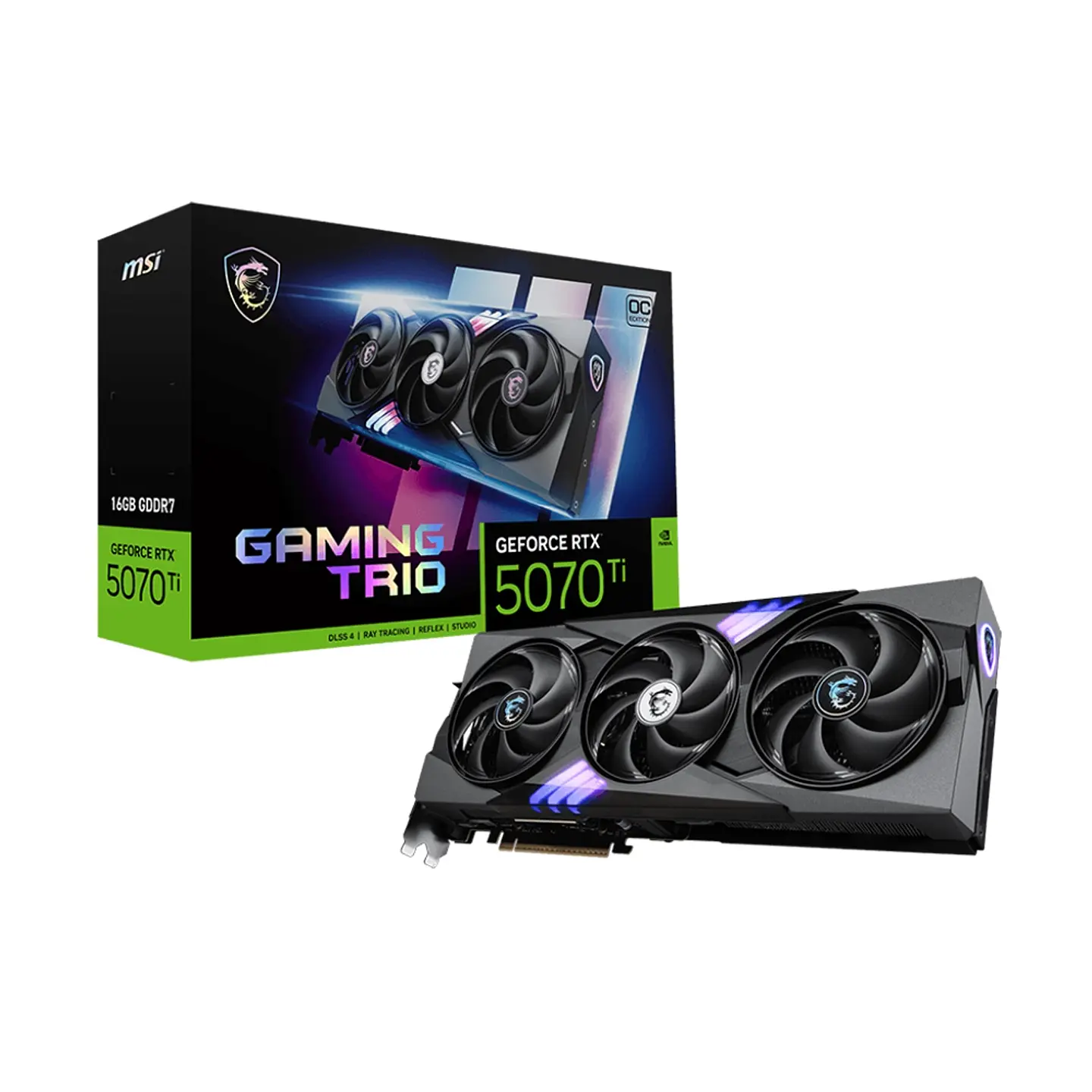 Tarjeta de Video MSI RTX 5070 Ti 16GB Gaming Trio OC Plus, GDDR7 1