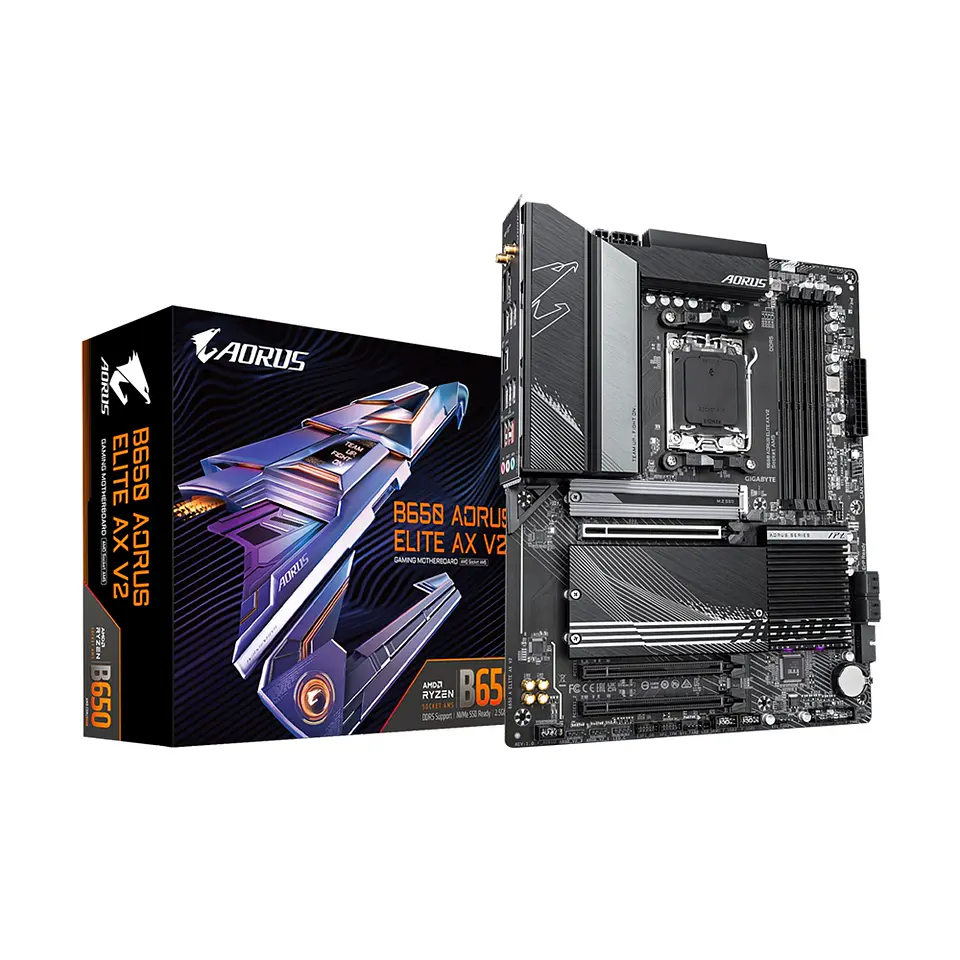 Placa Madre B650 Aorus Elite AX V2, AM5, DDR5, Wi-Fi 6E, ATX 1