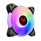 Ventilador ARGB Kronos Blazer Black, 120mm, conexión 6 pines - Miniatura 1