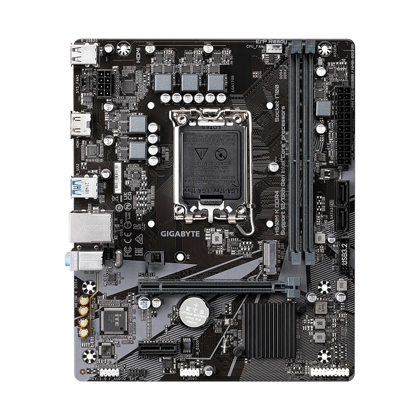 Placa Madre Gigabyte H610M K DDR4, LGA1700, M.2, Micro-ATX 2