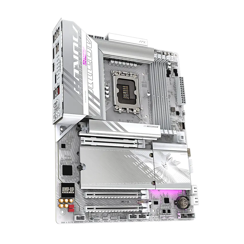 Placa Madre Z890 Aorus Elite Wifi 7 Ice, LGA1851, DDR5, ATX 3