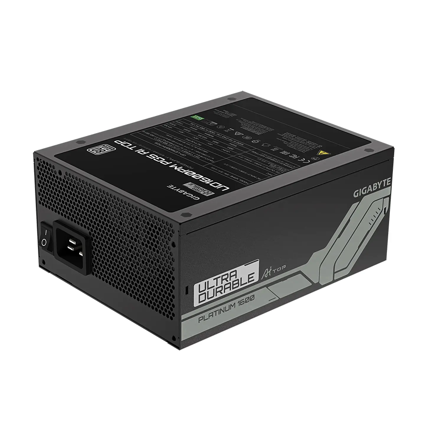 Fuente de Poder Gigabyte 1600W UD1600PM PG5 AI TOP, 80+ Platinum 6