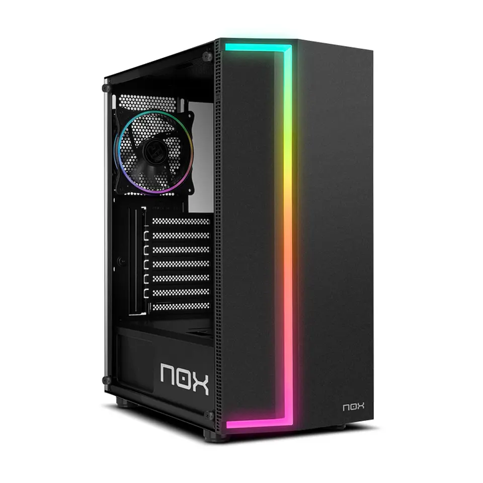 Gabinete Nox Infinity Gamma ARGB ATX, Panel Vidrio, 1 cooler 1