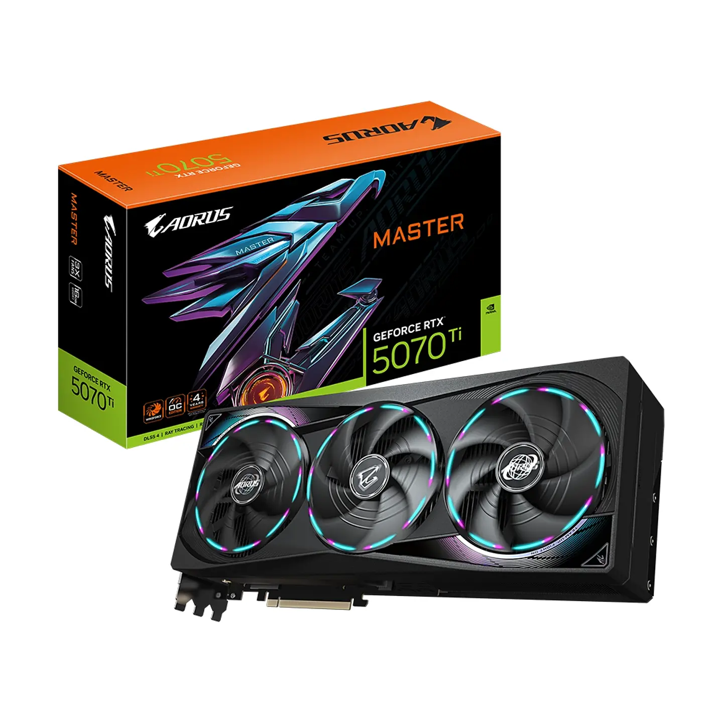 Tarjeta de Video Aorus RTX 5070 Ti MASTER 16G GDDR7, Pci-E 5.0 1
