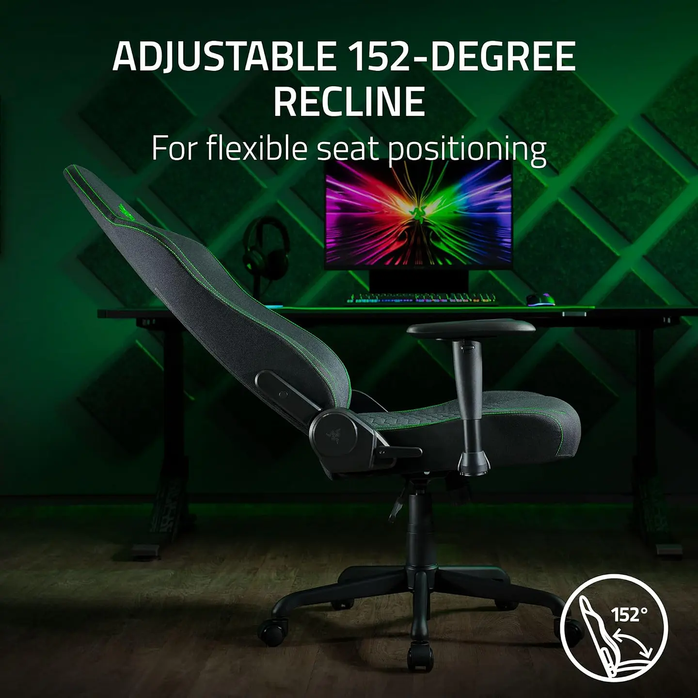 Silla Razer Iskur V2 X Black Fabric, soporte lumbar integrado 4