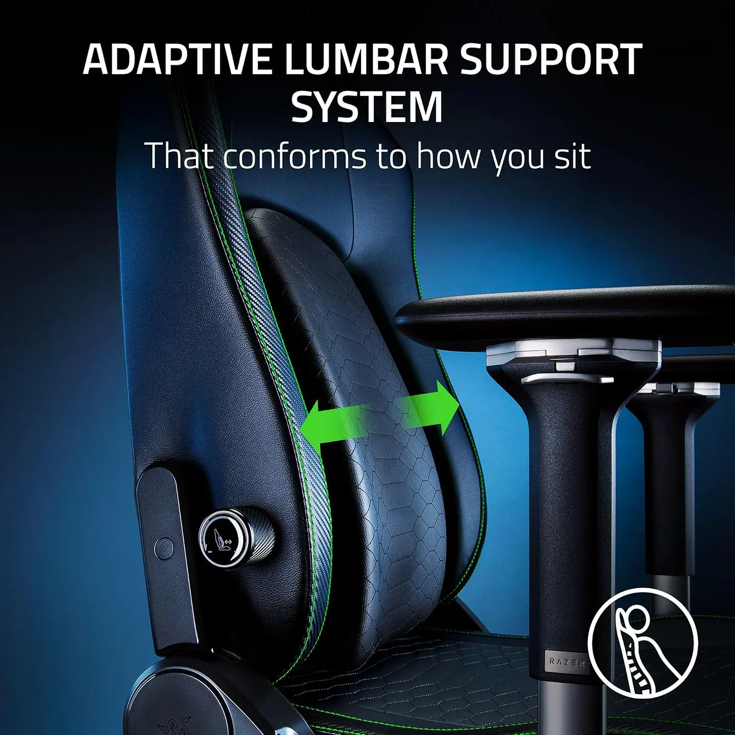 Silla Gamer Razer Iskur V2 Fabric Dark Gray, apoyabrazos 4D 6