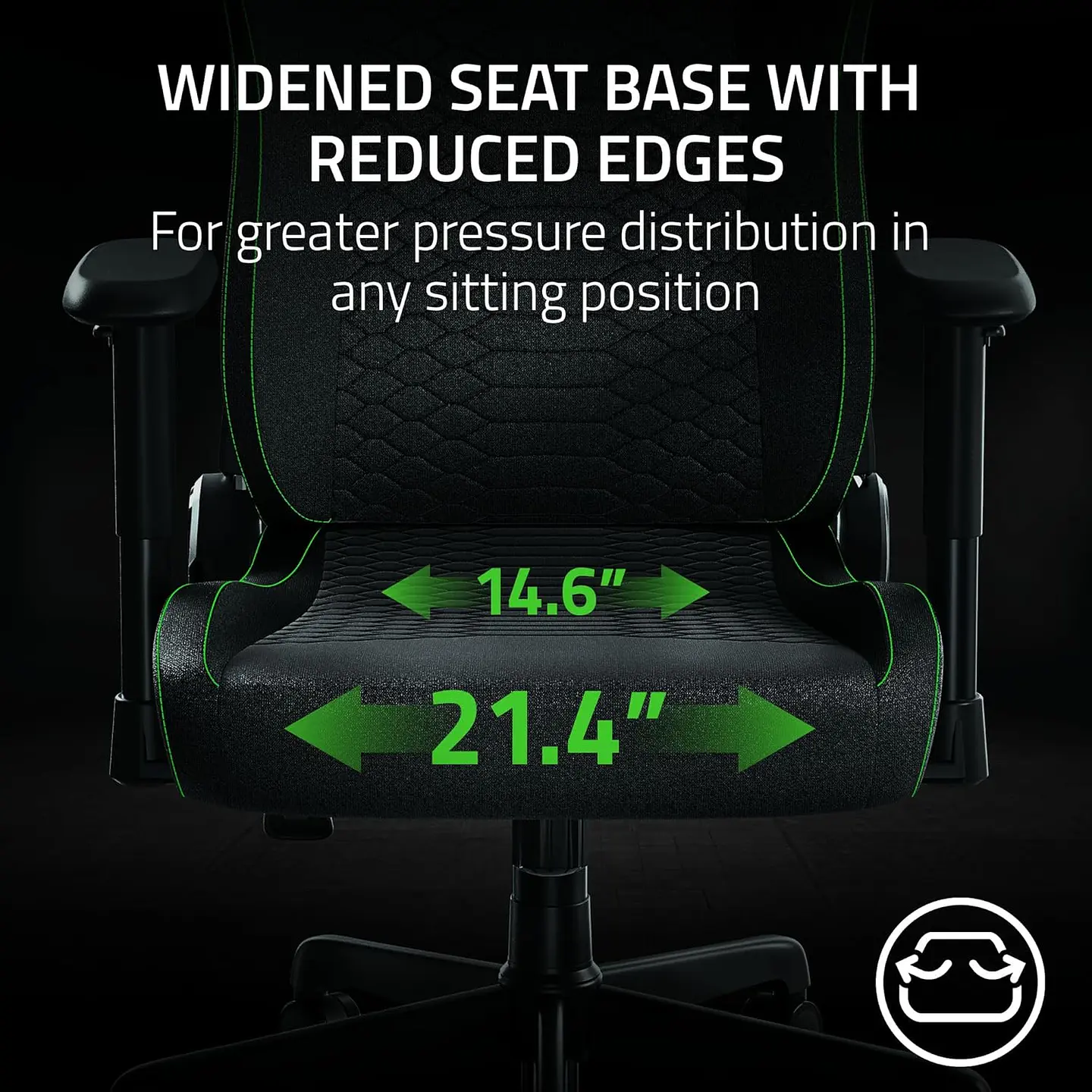 Silla Razer Iskur V2 X Black Fabric, soporte lumbar integrado 6