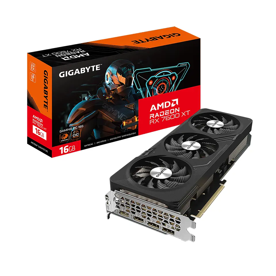 Tarjeta de Video Gigabyte RX 7600 XT Gaming OC 16G GDDR6, PciE-4.0 1