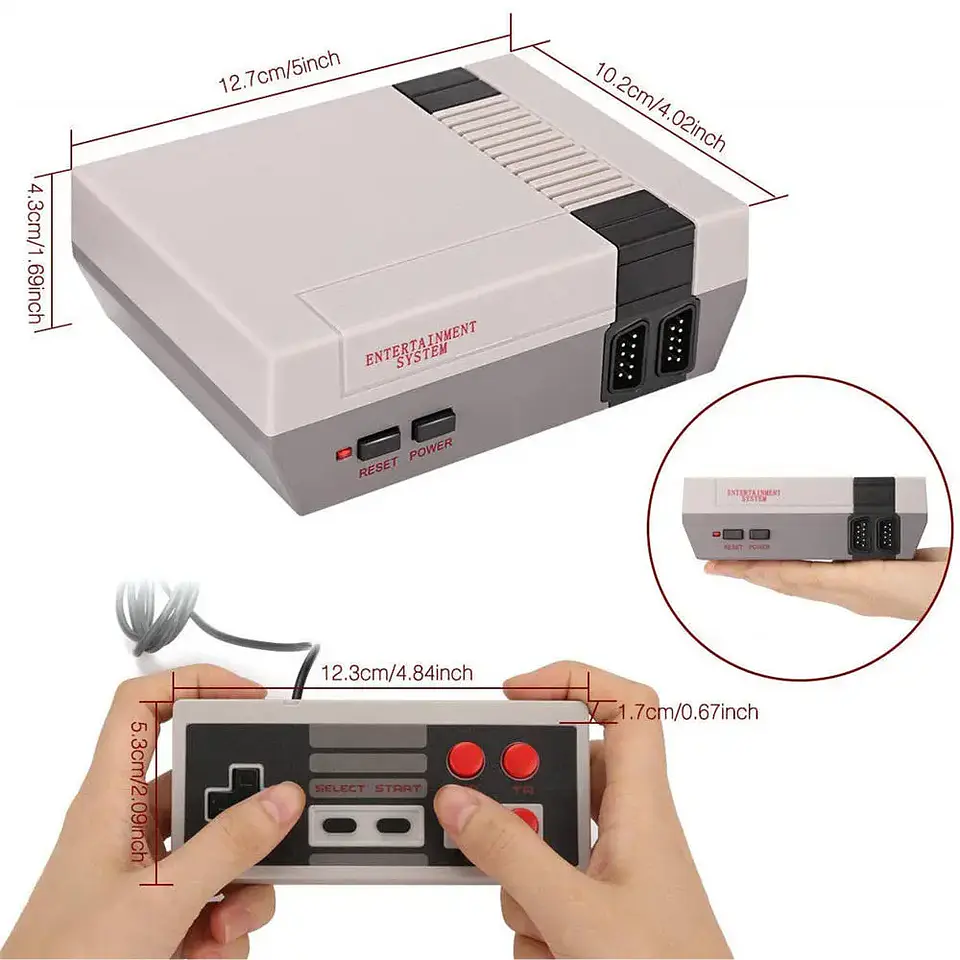Consola Retro Mini Game 620 Juegos Incluidos + 2 Joysticks usb 7