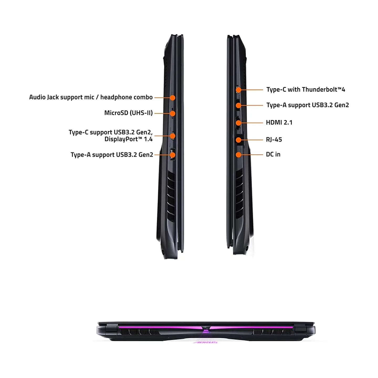 Notebook Aorus 16X ASG (2024) 165Hz, i7-14650HX, RTX 4070, 1TB SSD, 32GB, Win11 6