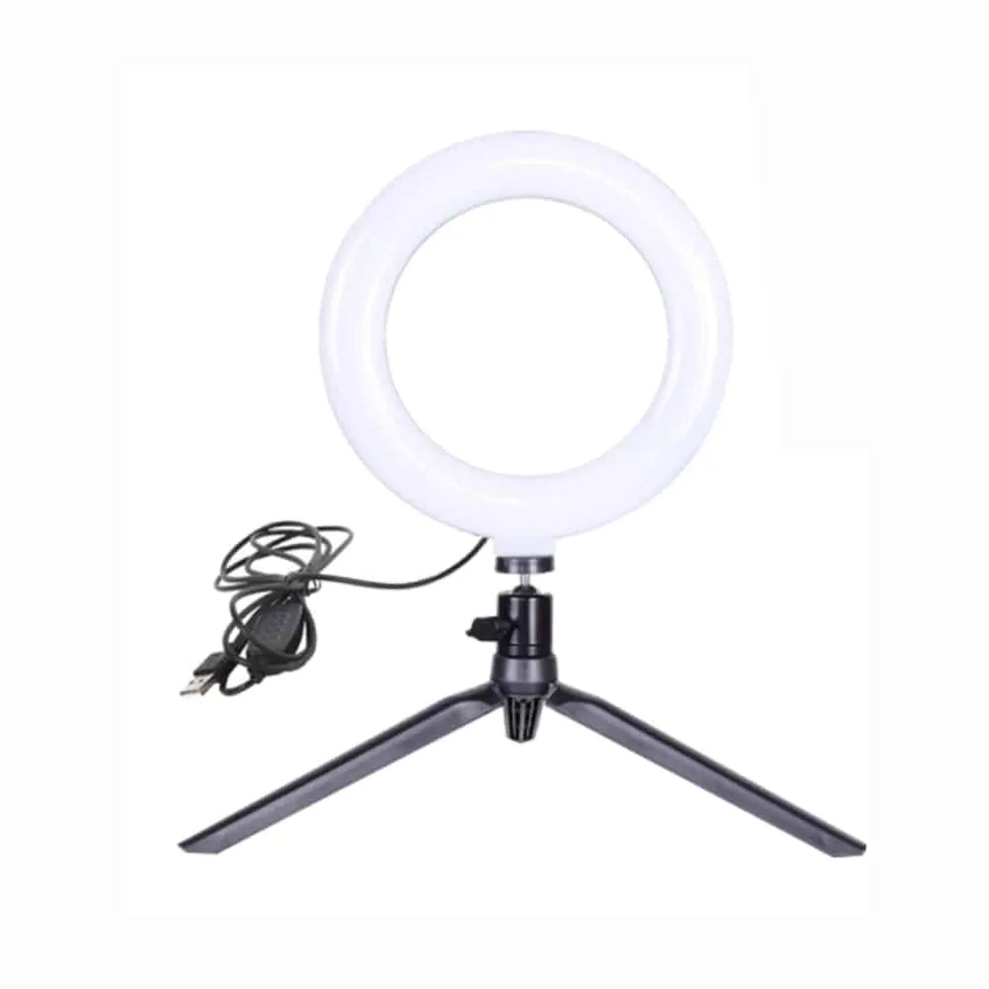 Aro de luz 16cm, 3 tonos regulable, incluye trípode de mesa y soporte giratorio 1