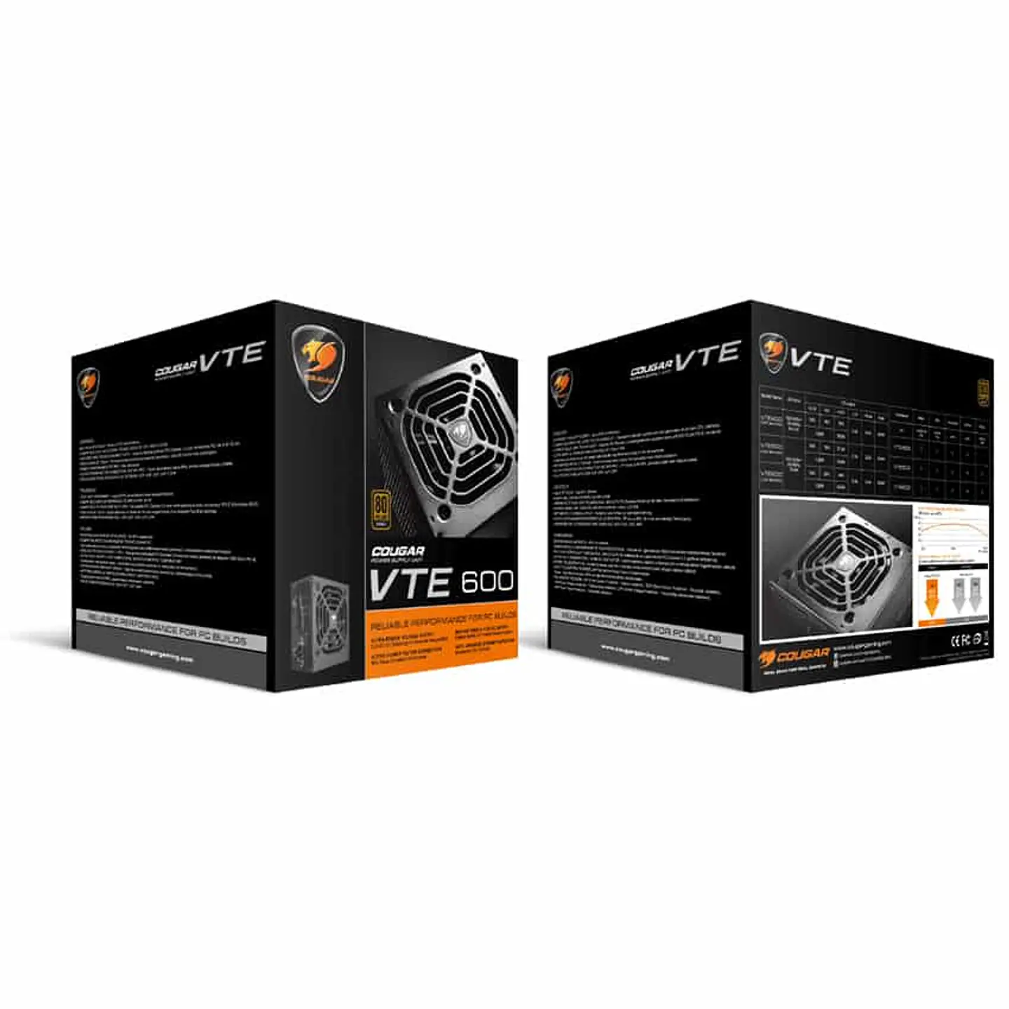Fuente de Poder Cougar VTE 600W 80 PLUS BRONZE 7