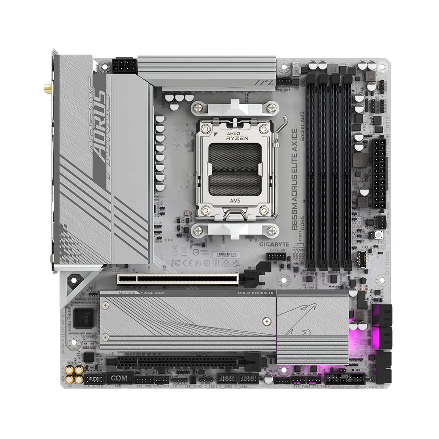 Placa Madre Aorus B650M A Elite AX ICE, AMD B650 AM5, DDR5, mAXT 2