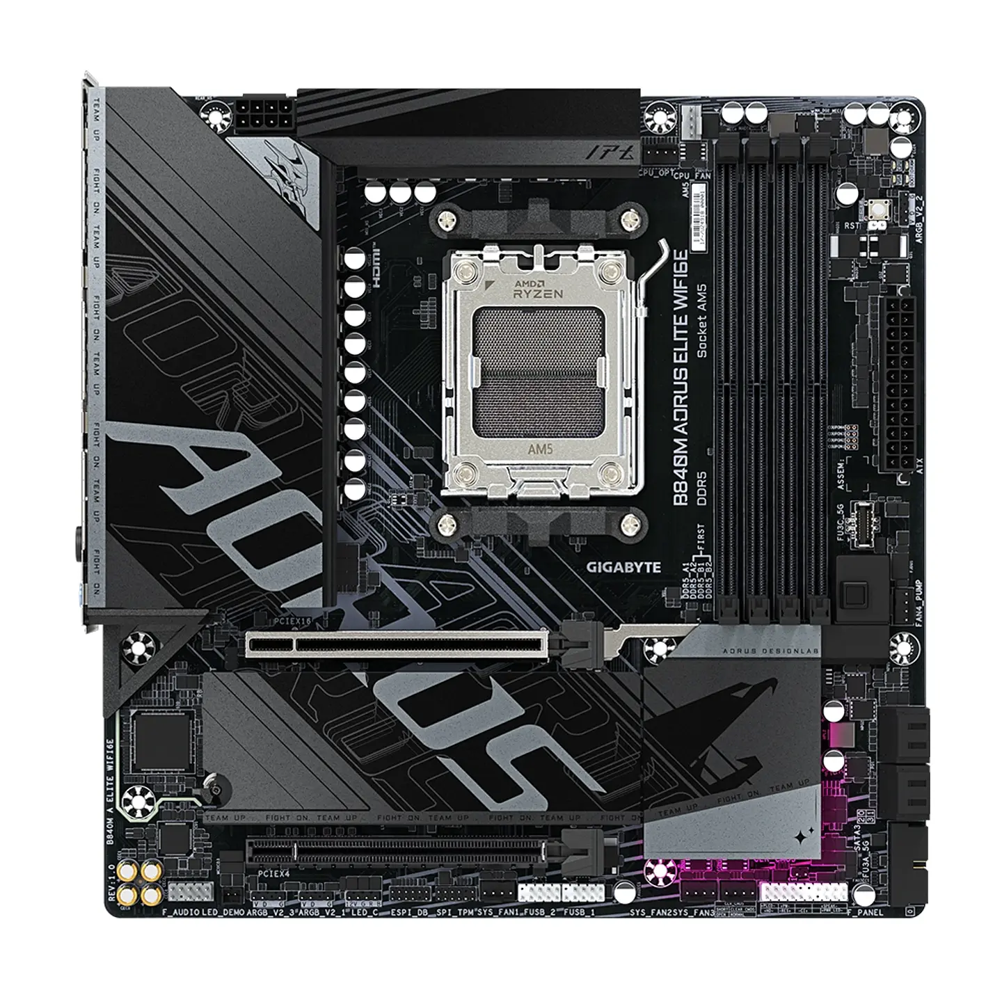 Placa Madre Aorus B840M ELITE WIFI6E, AM5, DDR5, Micro ATX 2