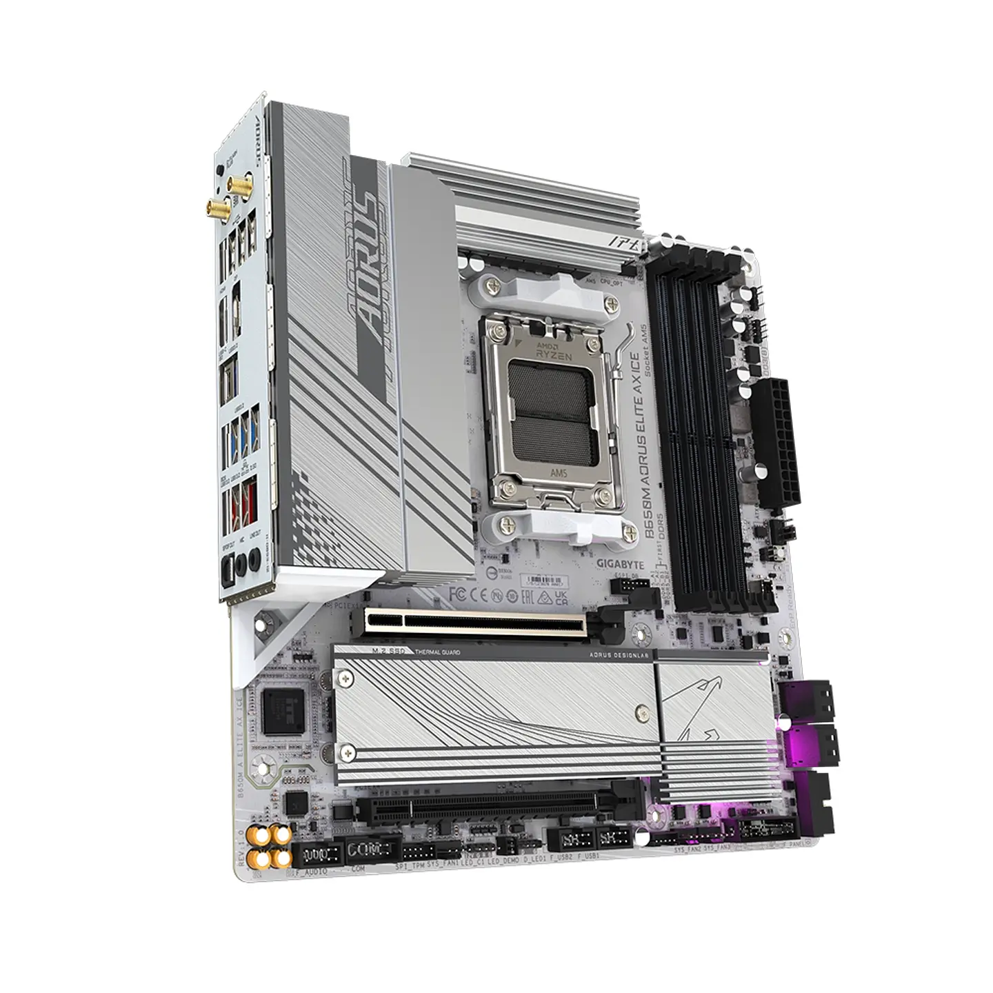 Placa Madre Aorus B650M A Elite AX ICE, AMD B650 AM5, DDR5, mAXT 3