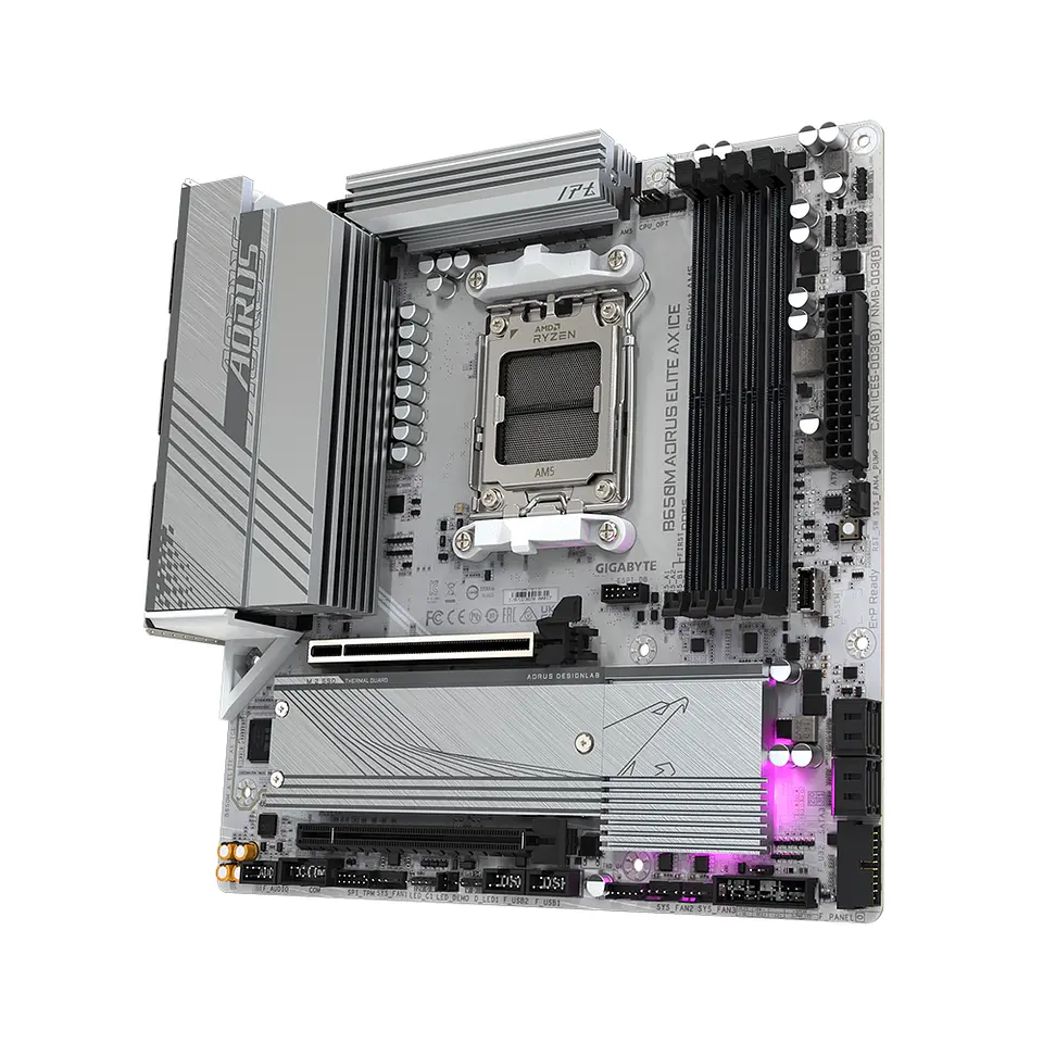 Placa Madre Aorus B650M A Elite AX ICE, AMD B650 AM5, DDR5, mAXT 4