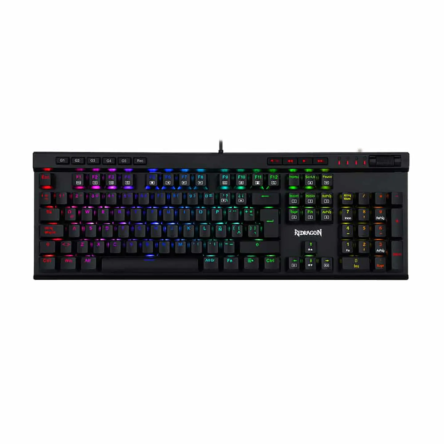 Teclado Mecánico Redragon Vata Pro, Switch Brown Óptico, RGB 1