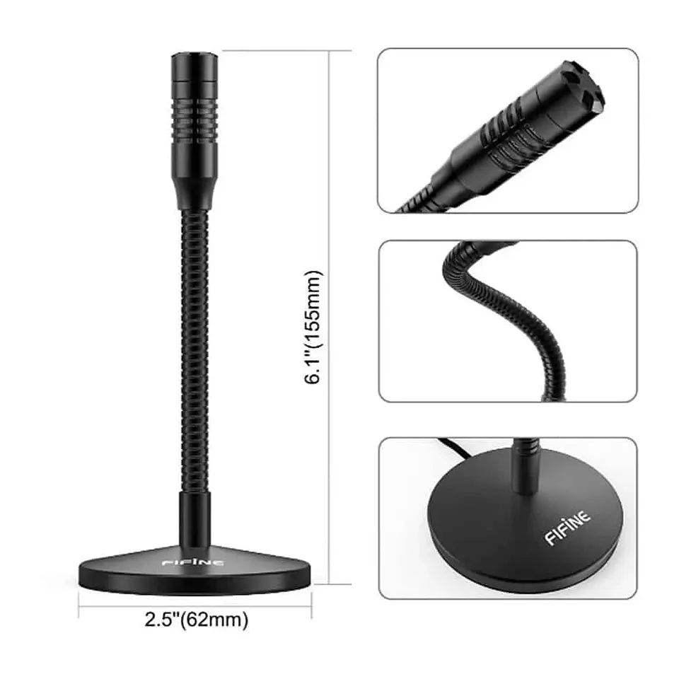 Micrófono Fifine USB Flexible de Sobremesa - K050 2