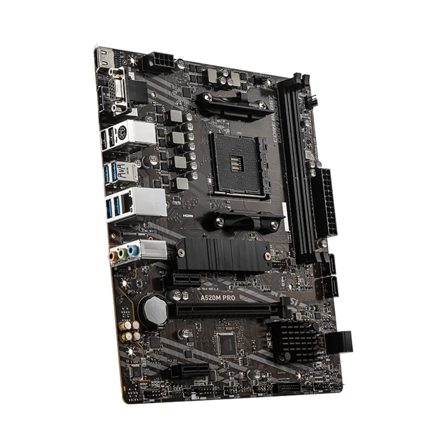 Placa Madre MSI A520M PRO, AMD A520 AM4, DDR4,mATX, Dual 4